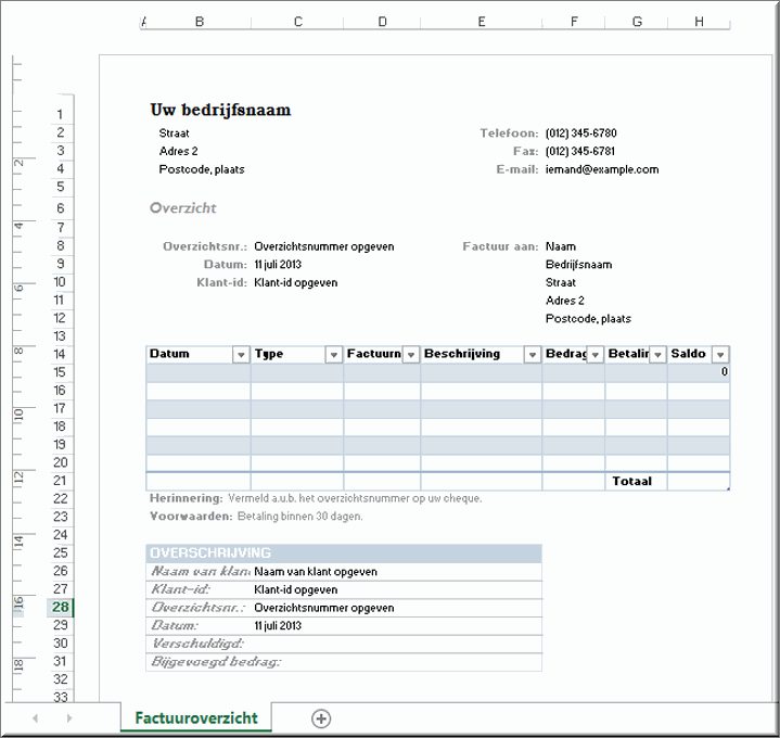 Een nieuwe werkmap openen