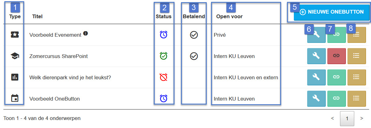 startscherm Onebutton